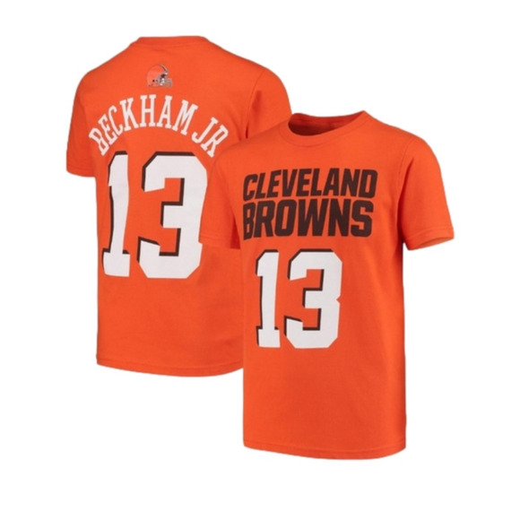 Odell Beckham Jr. Cleveland Browns Name & Number T-Shirt - Orange - Picture 1 of 3
